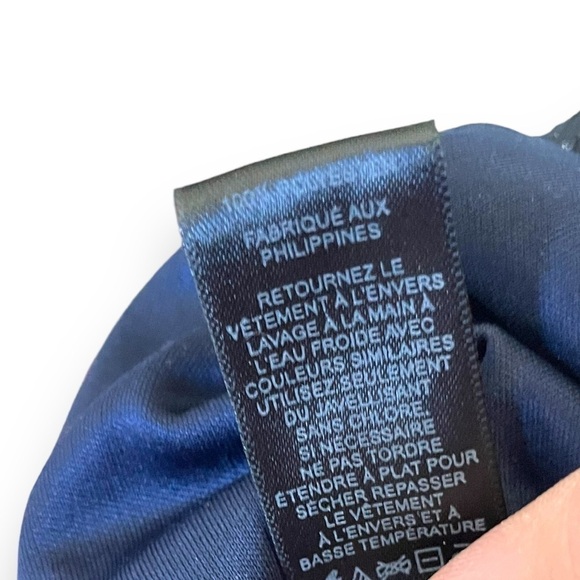 Express Party Dress Womens Size XS Navy Blue Sequin Strappy Mini V Neck Fetsival - Picture 8 of 8